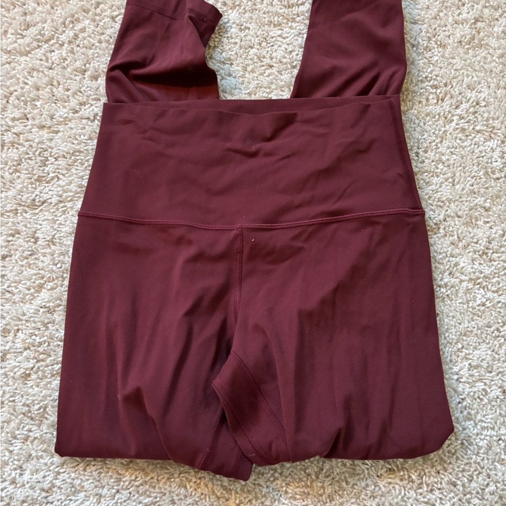 Lululemon Burgundy High-Waisted Leggings